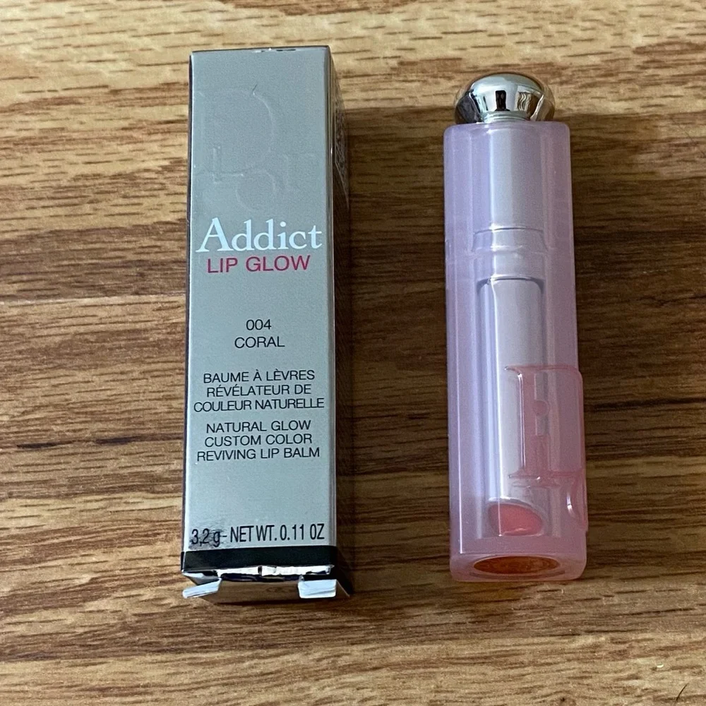 Dior Small White Drawstring Pouch with Miss Dior Body Milk /Addict Lip Glow New